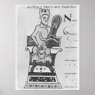 Póster Músico que juega un crouth