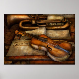 Póster Músico - Violín - Jugó su última canción