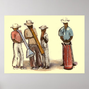 Póster Músicos callejeros de Haití