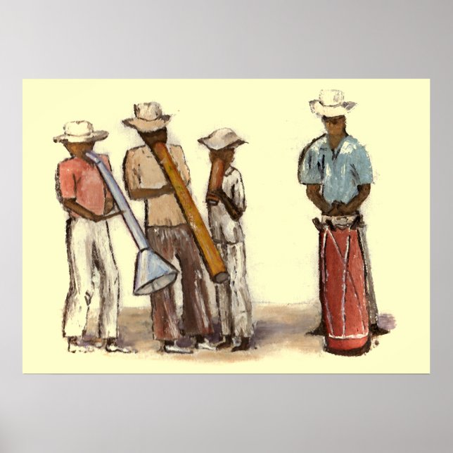 Póster Músicos callejeros de Haití (Frente)