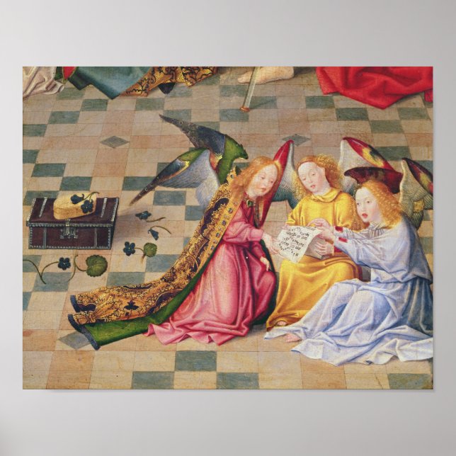 Póster Músicos de ángel del panel derecho del retablo (Frente)