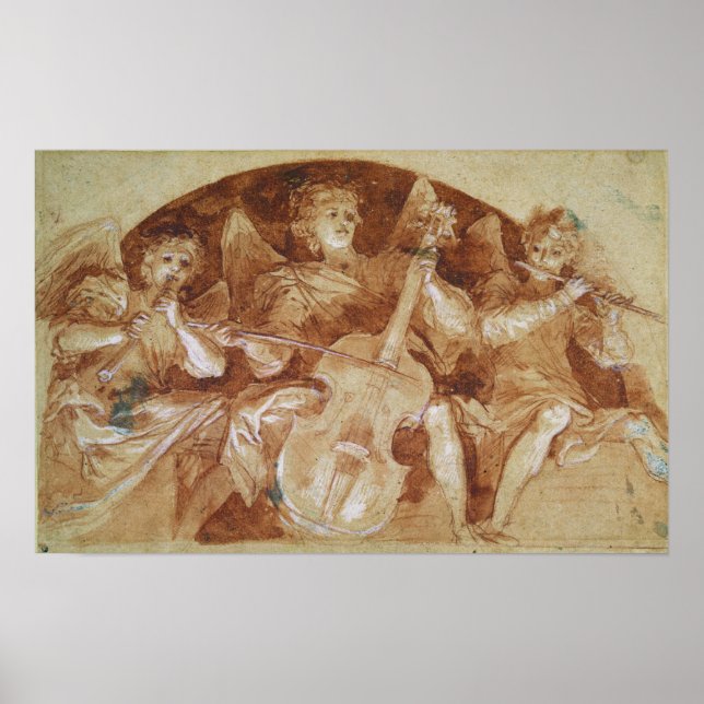 Póster Músicos de tres ángeles (Frente)