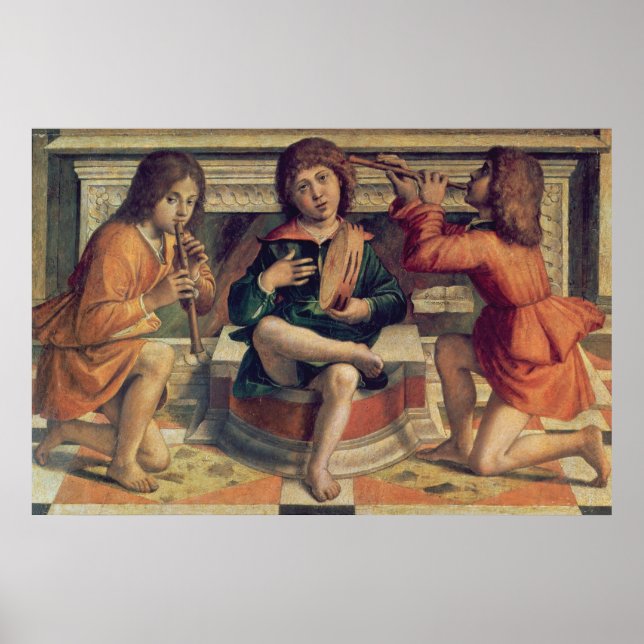 Póster Músicos de tres ángeles (Frente)