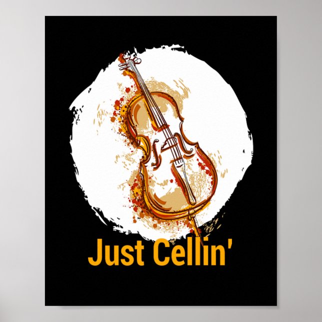 Póster Músicos de Violín de Solo Cellin (Frente)