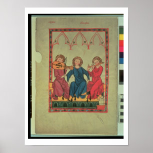 Póster Músicos, del Codex Manasse, una colección de