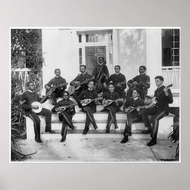 Póster Músicos del Instituto Hampton, 1898 (Frente)