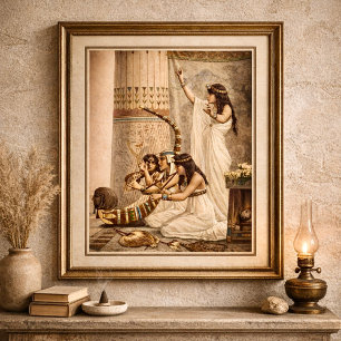 Póster Músicos del Templo del Antiguo Egipto
