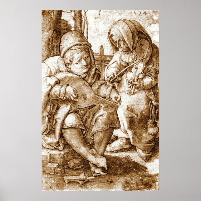 Póster Músicos medievales 1524 (Frente)