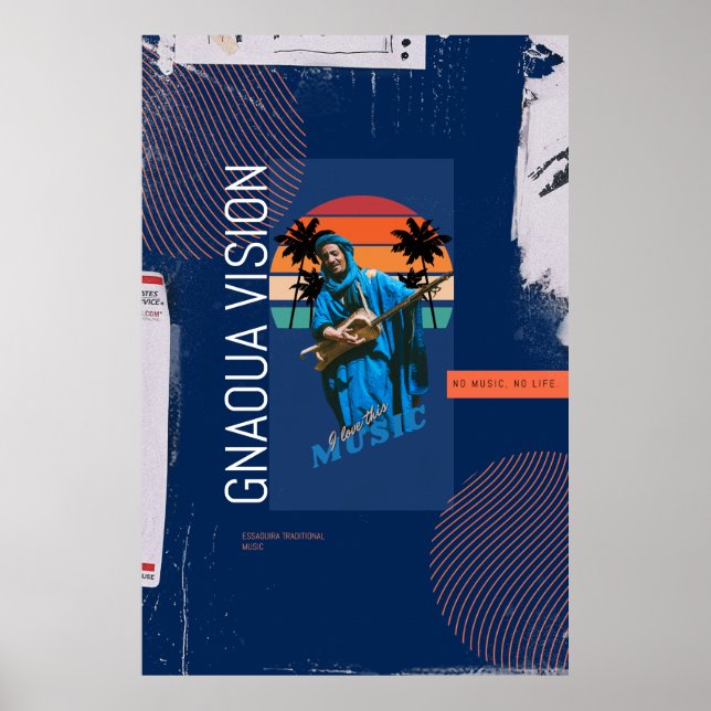 Póster Musique de Gnaoua connue à l'internationnal (Frente)