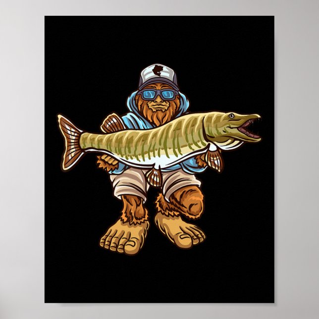 Póster Muskie Fishing Pescadores de la caza de musgos (Frente)