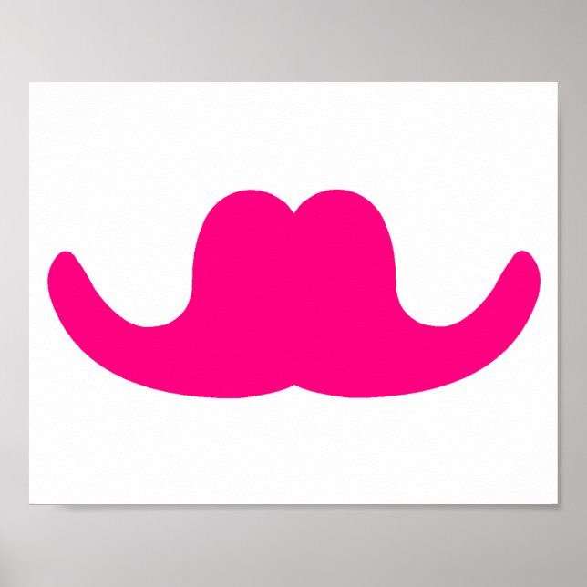 Póster Mustache de comediante rosa (Frente)