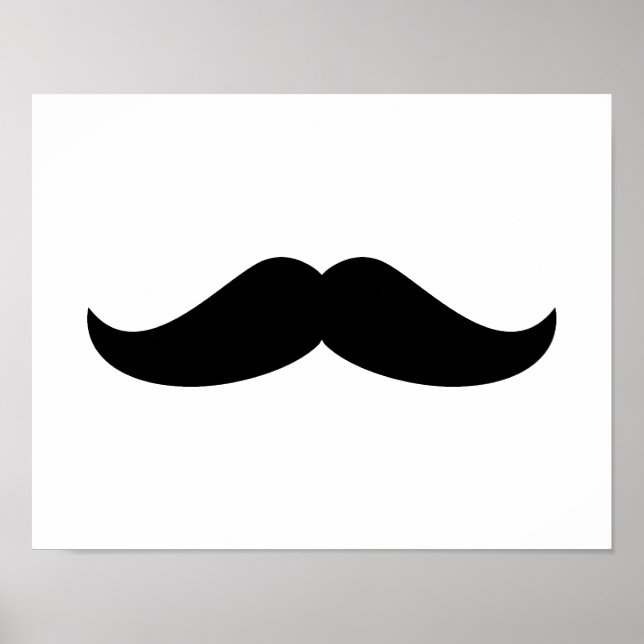 Póster Mustache negro (Frente)