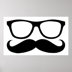 Póster Mustache Nerd