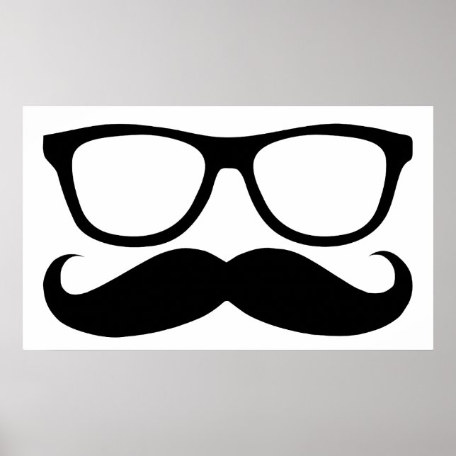 Póster Mustache Nerd (Frente)