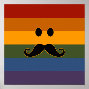 Póster Mustache Pride personalizado poster
