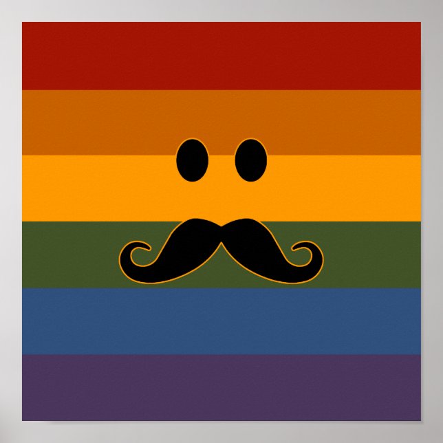 Póster Mustache Pride personalizado poster (Frente)