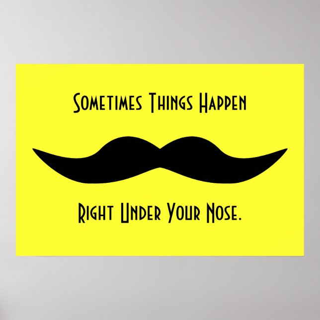 Póster Mustaches Happen (Frente)