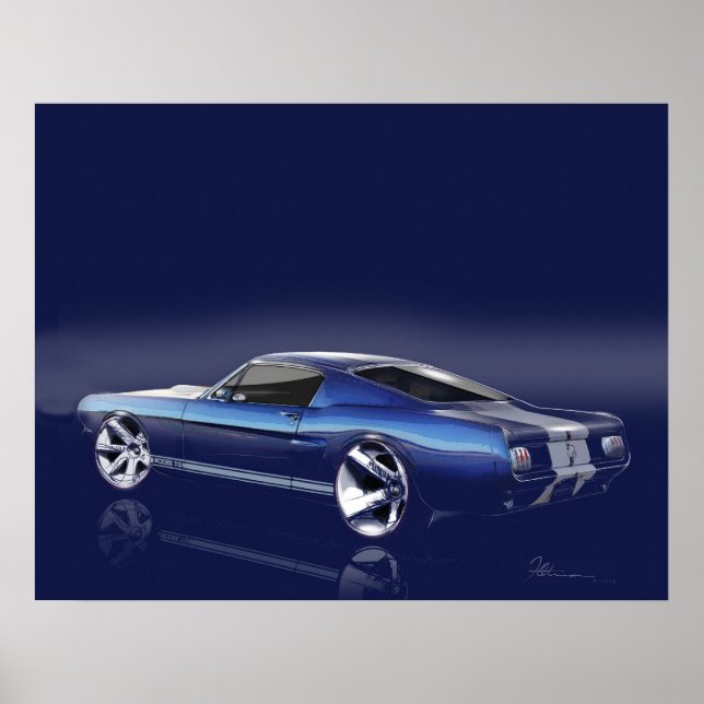 Póster Mustang clásico de 1965 (Frente)