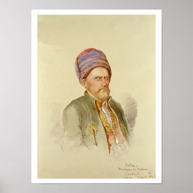Póster Mustapha - Moslem de Batum, c.1852 (Frente)