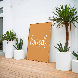 Póster Mustard Love Faith Cita minimalista