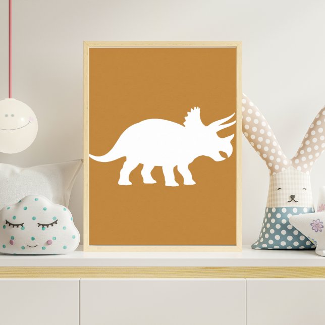 Póster Mustard Yellow Triceratops Dinosaur Nursery Poster (Subido por el creador)