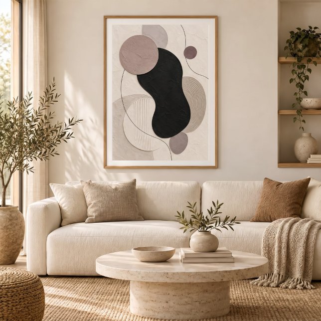 Póster Muted Orbit | Minimal Abstract Plaster Art Print (Subido por el creador)