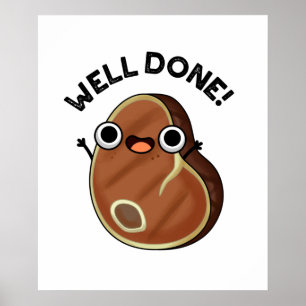 Póster Muy Bien Hecho Funny Steak Pun
