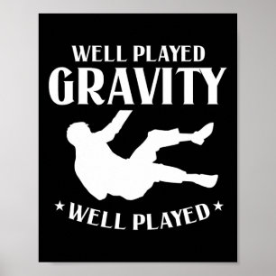 Póster Muy Bien Jugado Gravity Divertido Slip Y Caer En G