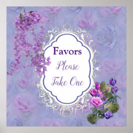 Póster Muy peri acuarela, Rosas, tulipanes