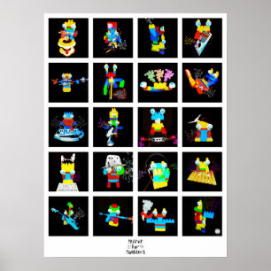 Póster Muzak para los monstruos: Collage