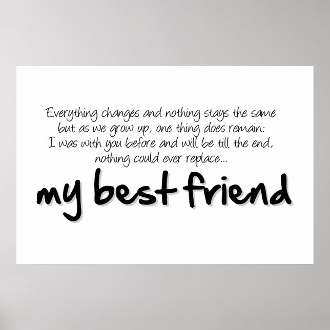 Póster My best friend (Frente)