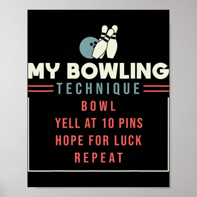 Póster My Bowling Technique - Bowling (Frente)