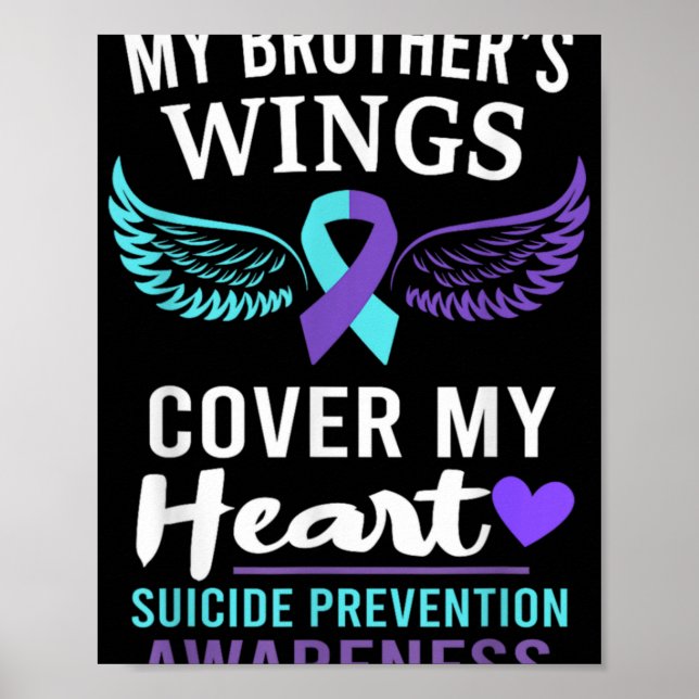Póster My Brothers Wings Cover Heart Suicide Awareness R  (Frente)