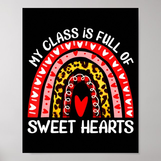 Póster My Cl Is Full Of Sweet Hearts Teacher Valentine _1 (Frente)