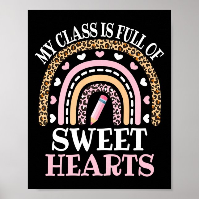 Póster My Cl Is Full Of Sweet Hearts Valentines Day Te  (Frente)
