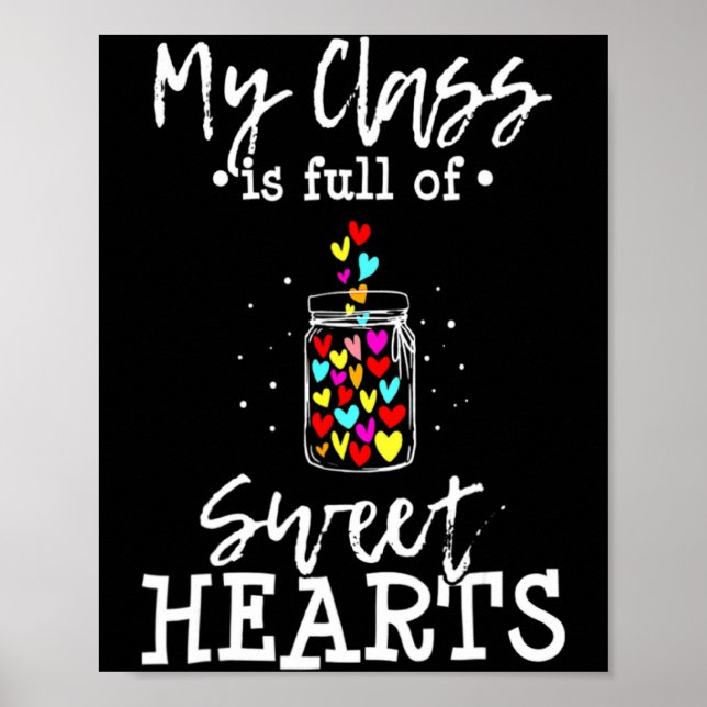 Póster My Cl Is Full Of Sweethearts Rainbow Teacher Va _1 (Frente)