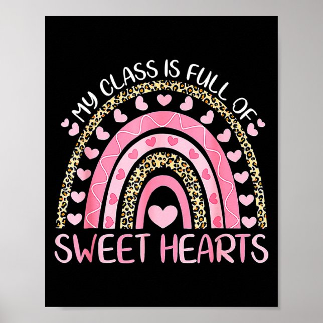 Póster My Cl Is Full Of Sweethearts Rainbow Valentines  (Frente)
