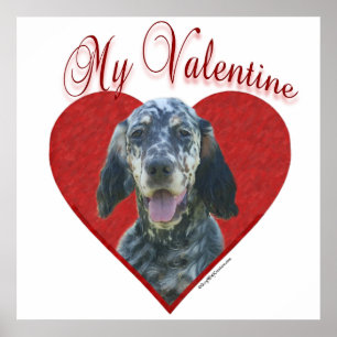 Póster My English Setter Valentine