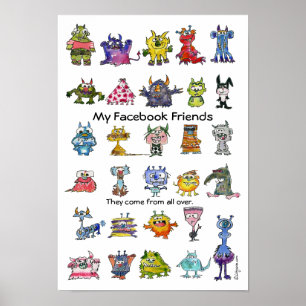Póster My Facebook Friends Poster