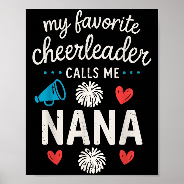 Póster My Favorite Cheerleader Calls Me Nana Grandma Chee (Frente)