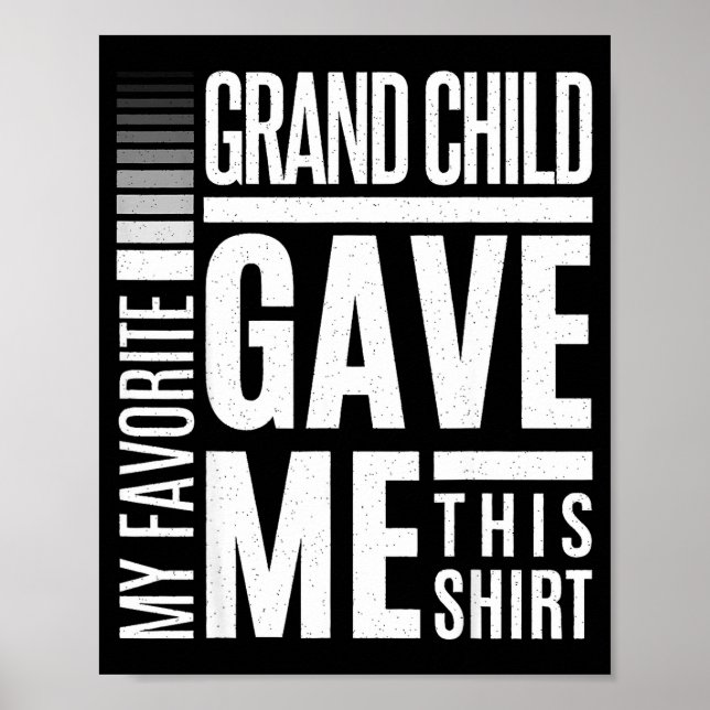 Póster My Favorite Granhild Gave Me This Men Fathers Day  (Frente)