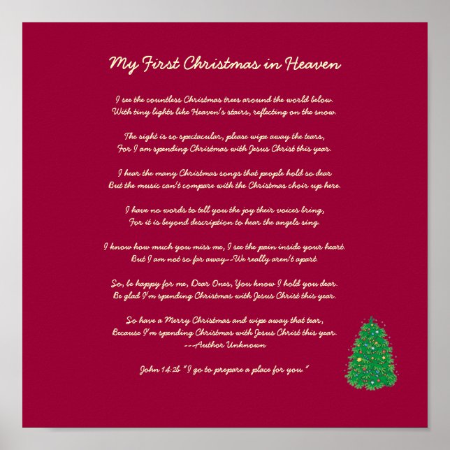 Póster My First Christmas in Heaven (Frente)
