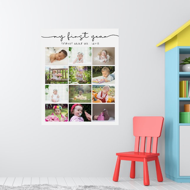 Póster My First Year Photo Collage   (Guardería 1)