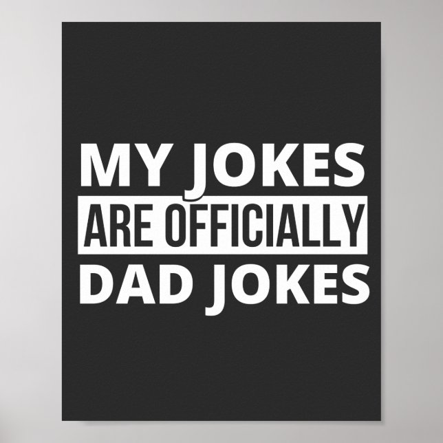 Póster my jokes are dad jokes (Frente)