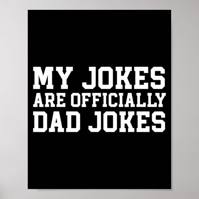 Póster My Jokes Are Ly Dad Jokes Pregnancy Announcement  (Frente)