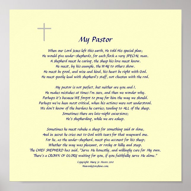Póster My Pastor (Frente)