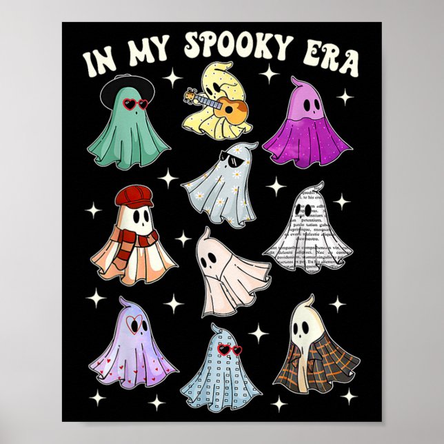 Póster My Spooky Era Groovy Ghost Halloween Funny (Frente)