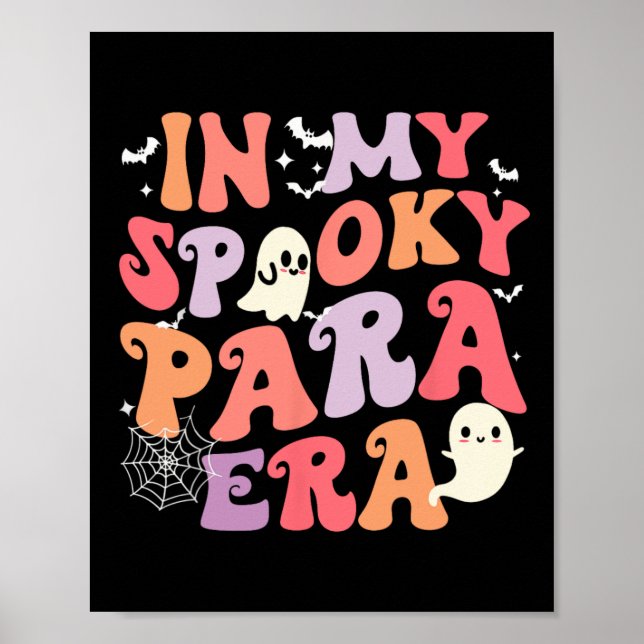 Póster My Spooky Para Era Halloween Retro Groovy Ghost Pa (Frente)