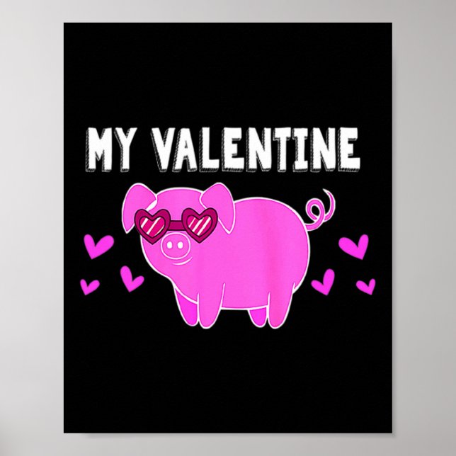 Póster My Valentine G Farmer Pet Owner Love Valentines  (Frente)