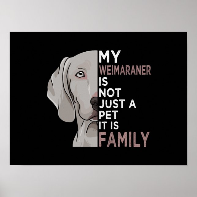 Póster My Weimaraner is Family (Frente)